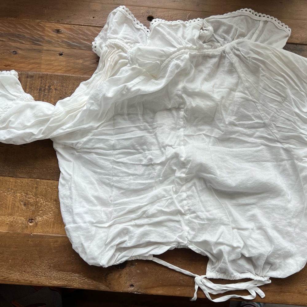 Reformation Cambri Top Blouse White - Picture 7 of 8